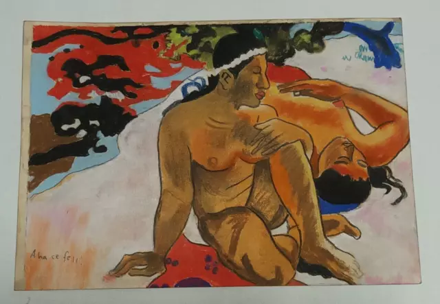 Paul Gauguin Drawing on paper (Handmade) signed and stamped mixed media.