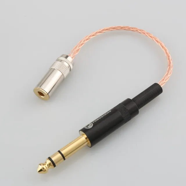 6.35mm TRS Male to 4.4mm Balanced Female OCC Copper Audio Adapter Cable AUX Cord 2