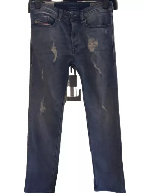 Diesel Buster Jeans Trousers Men Blue Denim W30"L30"Regular Slim Tapered Stretch