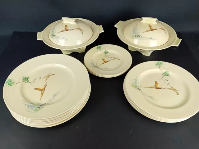 Royal Doulton Coppice Dinner Service, Salad Plates, Tureen, Dinner Plates