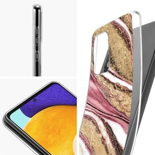 Coque pour Samsung Galaxy A52 A52s 5G Étui Marbre Téléphone Portable en Silicone 6