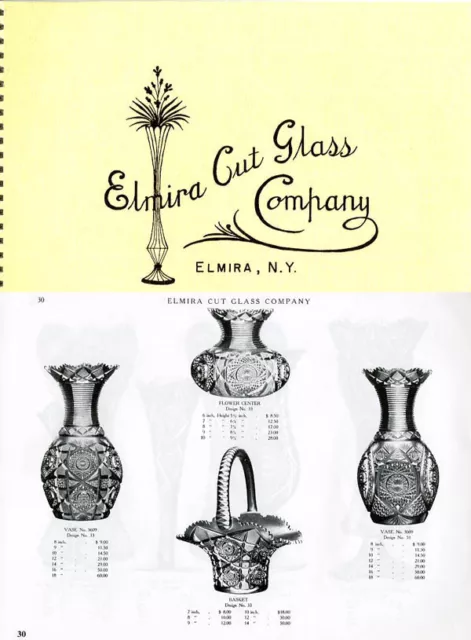 Elmira Cut Glass Company ACGA Catalog book American Brilliant