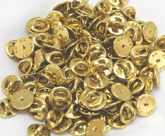 Brass clutch backs pin backs insignia badge guards lot of 4 pc to 1000 pcs