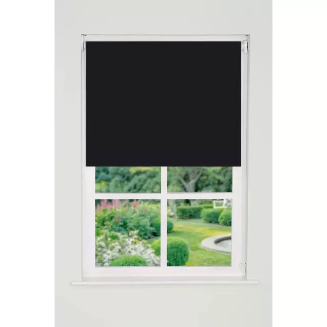 NewEdgeBlinds Plain Fabric Straight Edge Dimout Easy Fit Roller Blind 165cm Drop