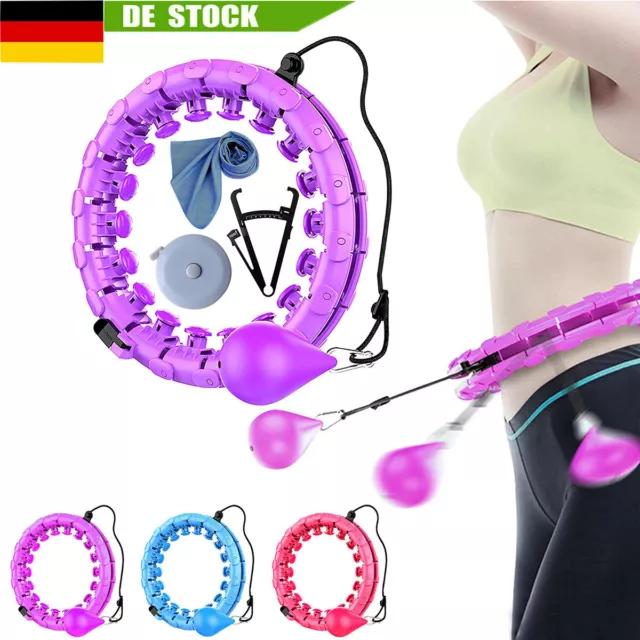 27 Teile Smart Hula Hoop Reifen Fitness Einstellbar Massagenoppen Bauchtrainer