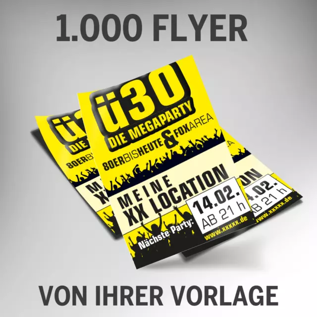 Flyer Handzettel DIN A5 zweiseitig Offsetdruck drucken lassen 500 1000 2500 5000