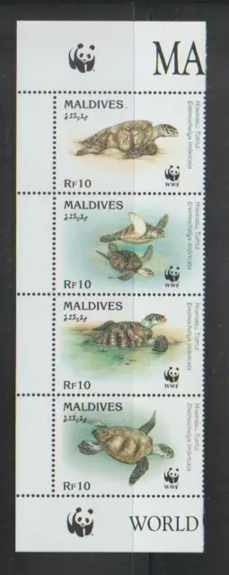 Turtle Stamps Maldives 1995 Wwf Turtles Mnh - Turt25