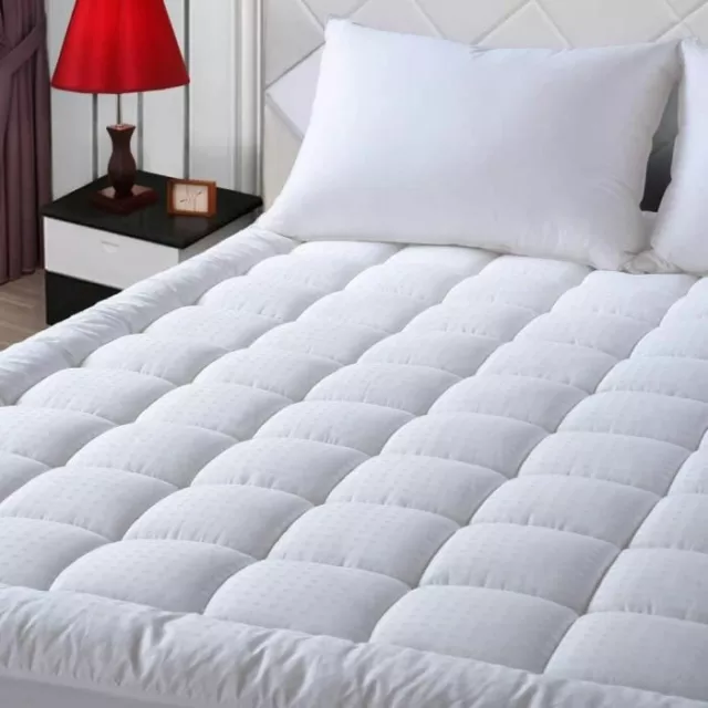 Surmatelas Protège Matelas 140X190 cm Housse Confortable et anti-acarien Épais