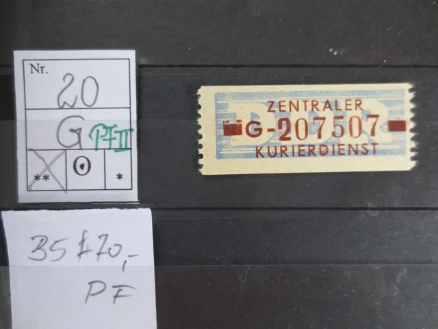 DDR DM Wertstreifen MINR 20G postfrisch mit PF II BPP geprüft s. Scan !!!!