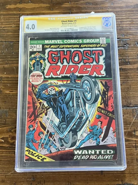 Ghost Rider #1 VG 4.0 (Marvel) CGC Signature Series Signed Stan Lee