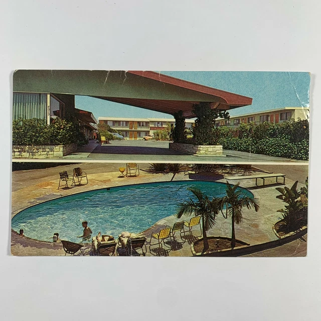 Postcard California Long Beach CA Don's Motel 1960s Chrome Unposted