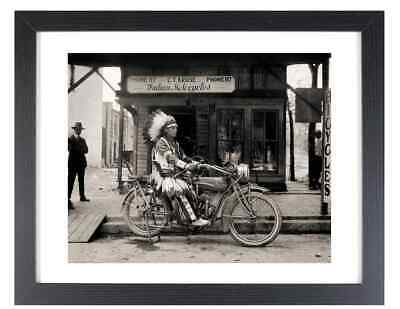 Vintage Indian Motorcycle Cheif 1920s Advertisement Old 8X10 Matted Framed Photo