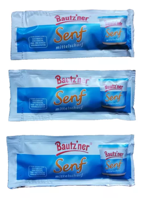 (11,43€/1L) Bautzner Senf mittelscharf  200 x 10 ml Portionsbeutel