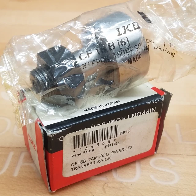 IKO CF16B Flat Cam Follower-Hex Head, T3 Transfer Rails, High Carbon Steel - NEW