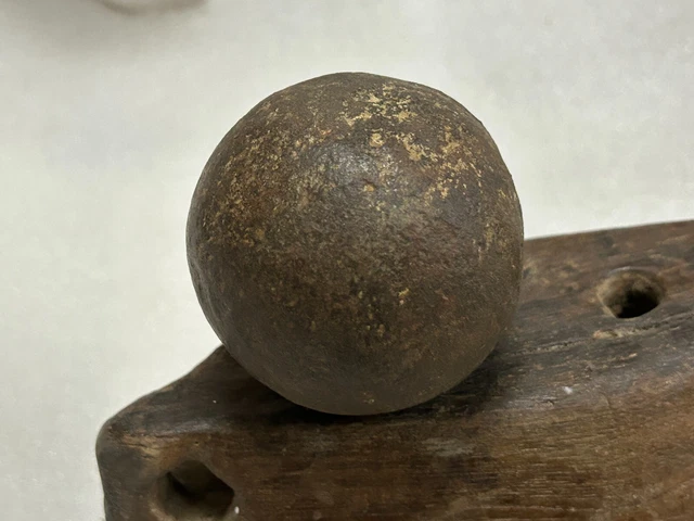 1.5kg Schwer Selten Alt Vintage Solid Reich Patina Handgeschmiedet Kanone Kugel