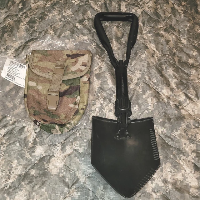 USGI E-Tool Entrenching Tool Shovel With NEW OCP Multicam Pouch