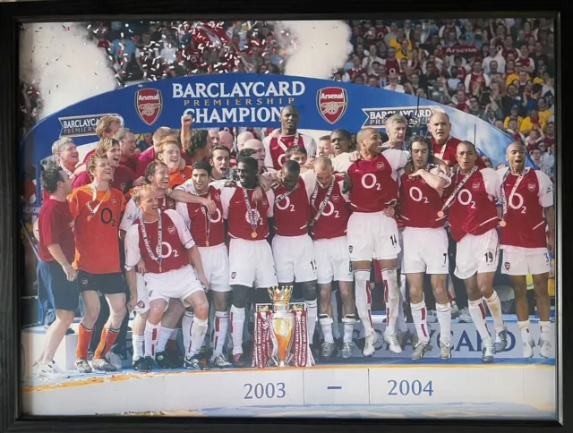 Arsenal Champions Invincible's Team Photo Framed