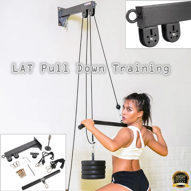 Wall Mounted LATS Pull Down Fitness Equipment Home Strength Back Workout Gym DIY