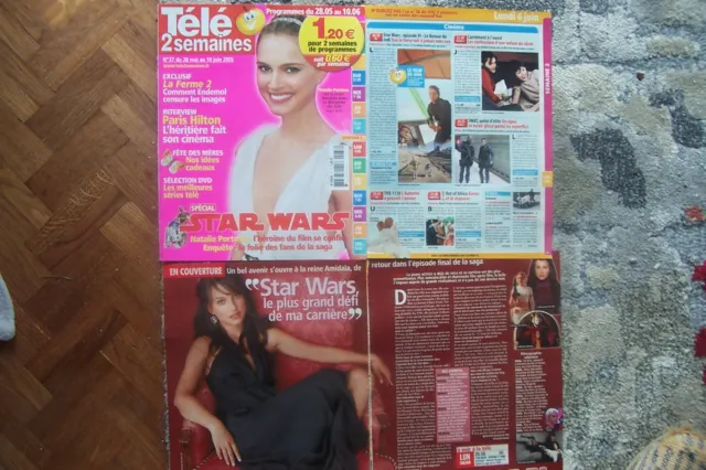 Stars Wars ,Nathalie Portman,cover télé 2 semaine 05/2005, Stars Wars une folie,