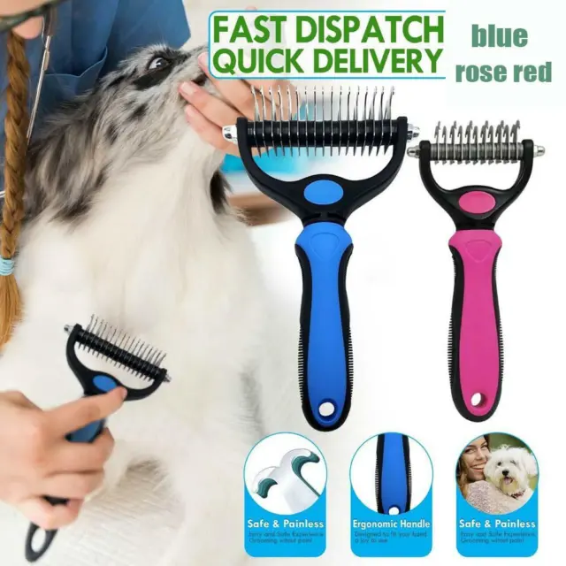 Professional Pet Dog Cat Comb Brush Grooming Undercoat Rake Comb Dematting Tool