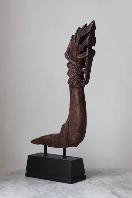 Antique BURMA Naga woodcarving incl. stand 3