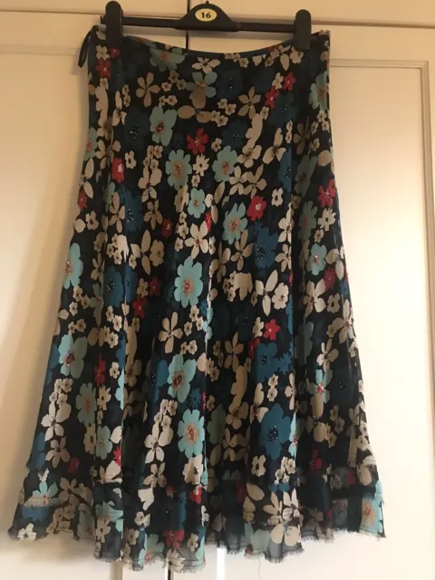 Laura Ashley Vintage Silk Skirt Size 16
