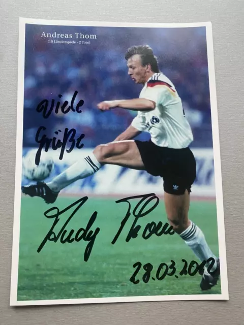 ANDREAS THOM  DDR/DFB signed Foto 20x28 Autogramm