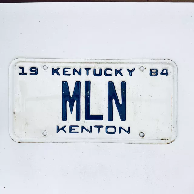 1984 United States Kentucky Kenton County Passenger License Plate MLN