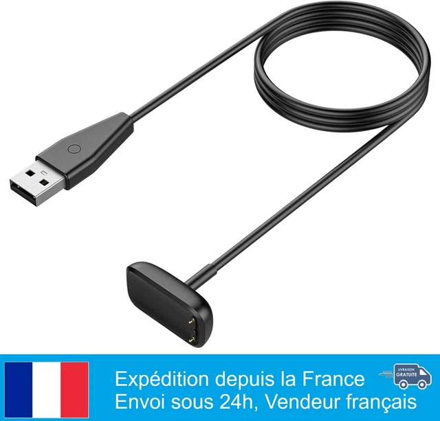Câble Charge Rapide Fitbit Versa 2 – 100 Cm USB, Compatible Exclusivement Versa 2