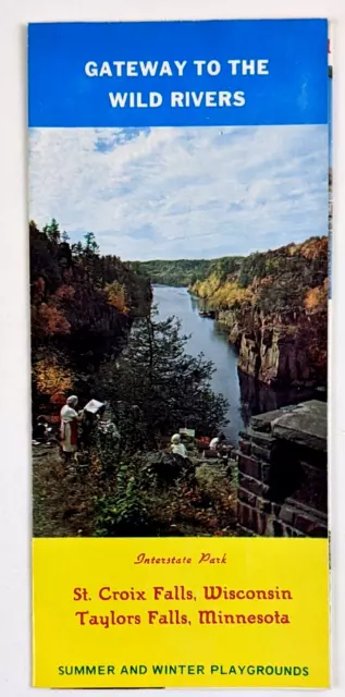 1970s Interstate Park St Croix WI Taylor Falls MN Wild Rivers Gateway Brochure