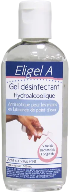 Eligel gel hydroalcoolique les 24 flacons de 100ml - HYD 002313122 - GEL HYDROAL