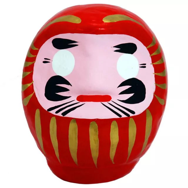 Japanese 3.5"H Red Lucky Daruma Doll Wish Making Good Luck Fortune Made in Japan