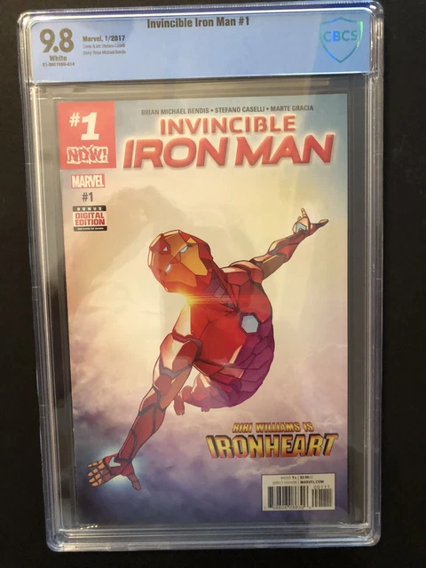 Invincible Iron Man 1 CBCS 9.8 NM/Mint Marvel Riri Williams Iron Heart Cover