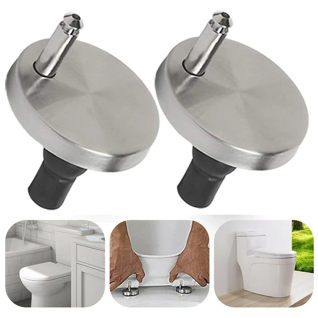Charnières Universelles Pour Siège De Toilette En Acier Inoxydable - Kit De Rechange Avec Vis Et Soft Close