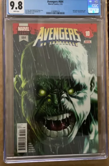 🔥 🔑 CGC 9.8 AVENGERS #684 1st IMMORTAL HULK 🔥 🔑