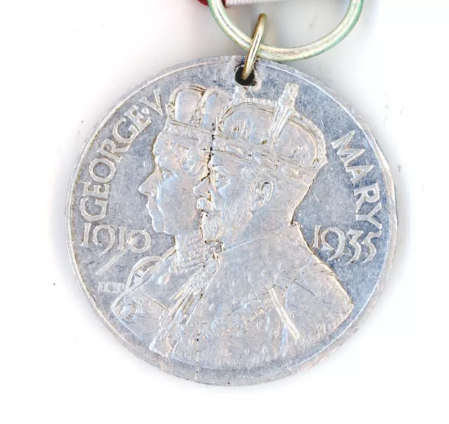 Silver Jubilee King George V 1935 medal medallion Runcorn antique royal #15