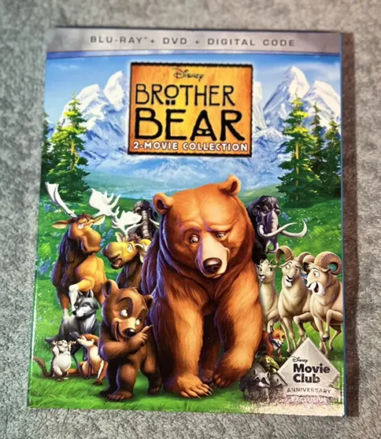 Brother Bear 2-Movie Collection (DMC Exclusive￼) Blu-ray+DVD w/Slipcover NO CODE