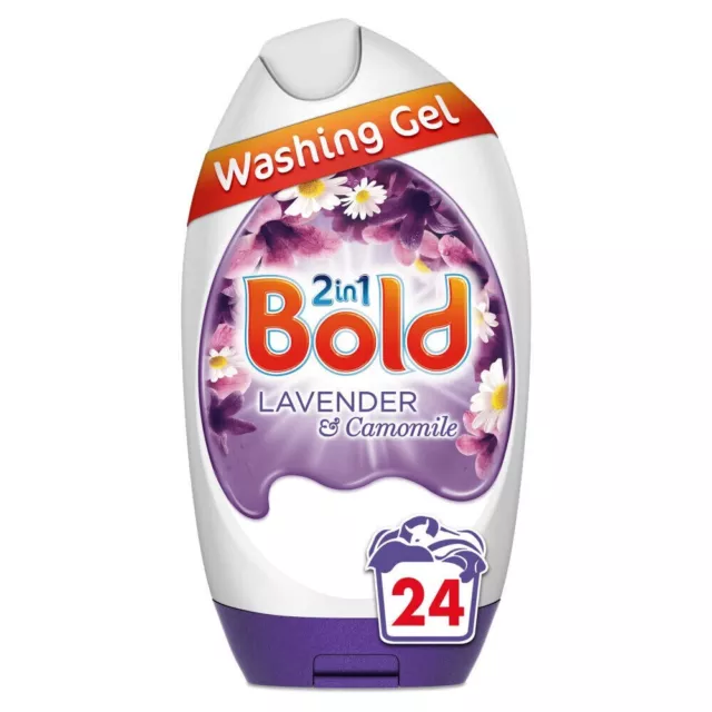 Bold 2in1 Washing Liquid Gel Lavender & Camomile 24 Washes 888ml