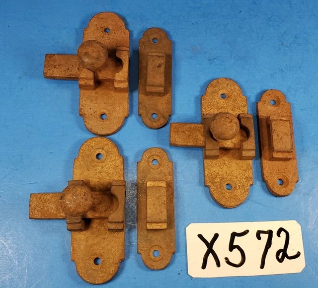 Sliding Bolt Latch Lock Cabinet Cupboard Gate 2" OAW x 3.25" Long Flush Mount 8