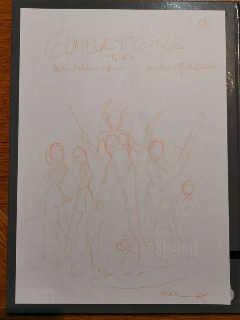 Projet De Couverture 1 Gunblast Girls Dessin De Crisse + Cp Signe Ttbe