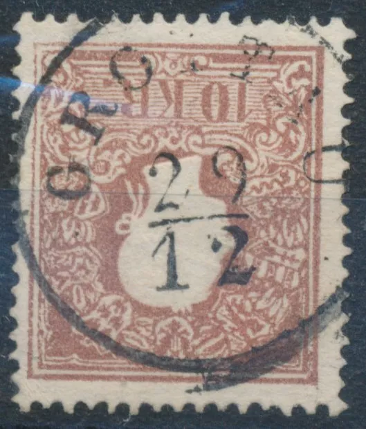 ÖSTERREICH 1858 10kr, Type II. ZENTRIERT! GROTTAU (B) Mü:25P!