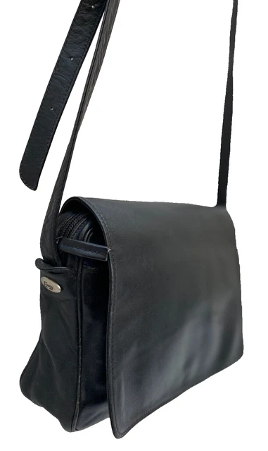 Sac à Main Vintage SEQUOIA En Cuir Verni Bleu - Porté épaule, Occasion Très Bon état
