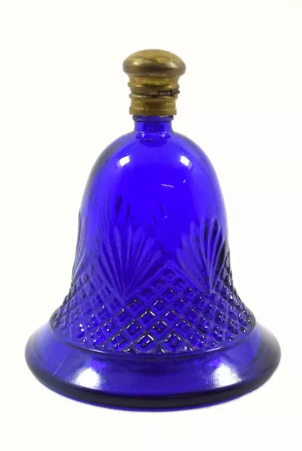 Vintage Bell Shape Avon London Perfume Bottle Beautiful blue Glass. G14-133