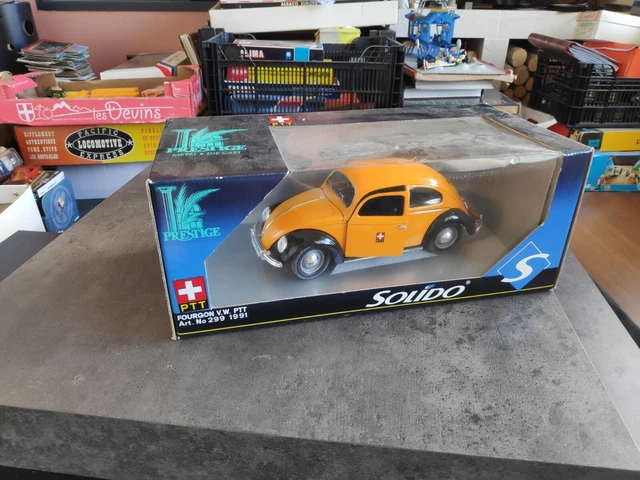 1/18 Solido 299 Volkswagen Vw Coccinelle Cox Ptt Suisse  Mib