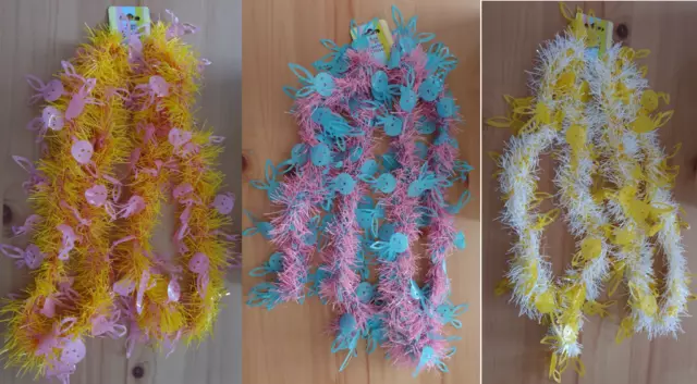 6ft Easter Garland/Tinsel with Bunnies -DIY Spring Easter Decoration Craft Party