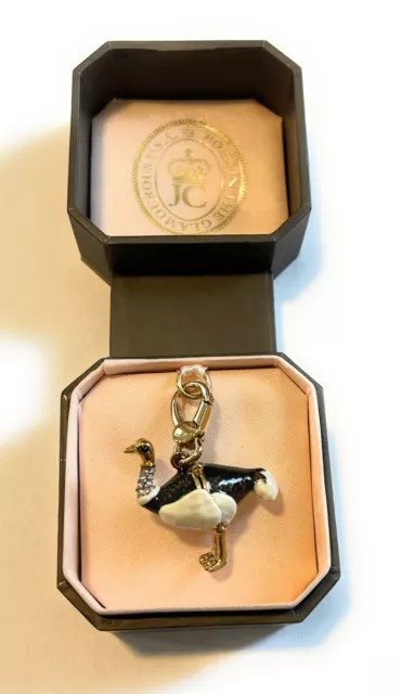 New in Box Juicy Couture Ostrich Charm with Dangling Pink Egg - YJRU4764 NWT