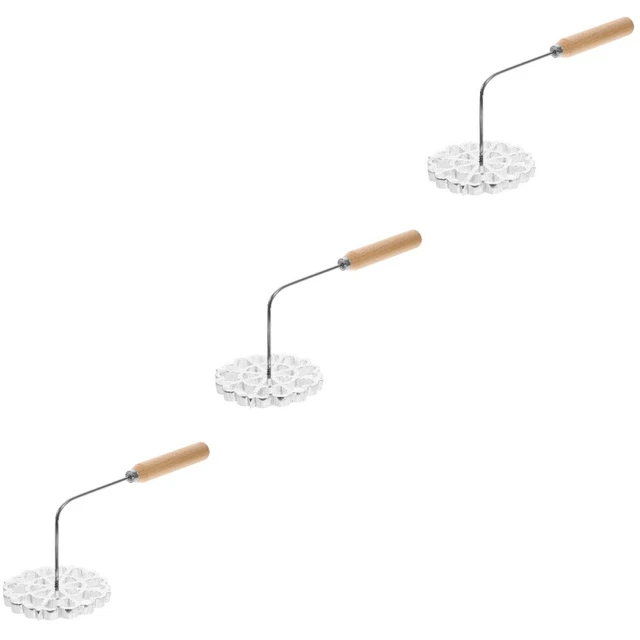 3x Pastry Home Non-stick Cake Frying Snack Spoon Stainless Steel Spoon for Cake