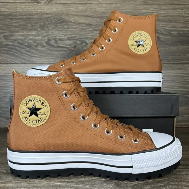 Converse Men's Chuck Taylor All Star City Trek Hi Brown Winter Boots Shoes New