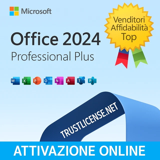 OFFICE 2024 PROFESSIONAL Plus Retail - LICENZA A VITA (ATT. ONLINE) EUR ...