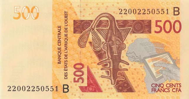 West African States (Benin) 500 Francs 2022 UNC